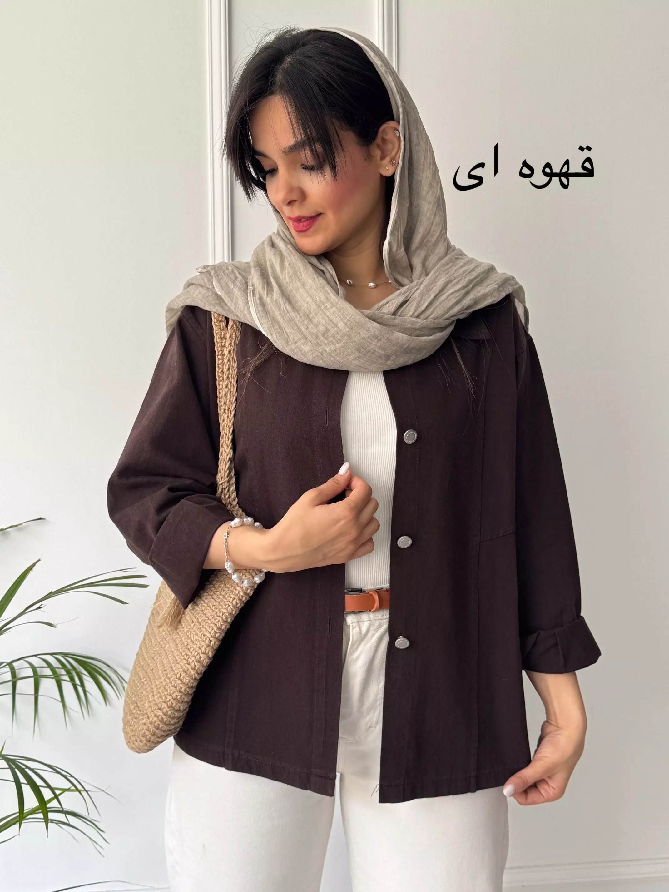 مانتو کتان کاغذی آلما